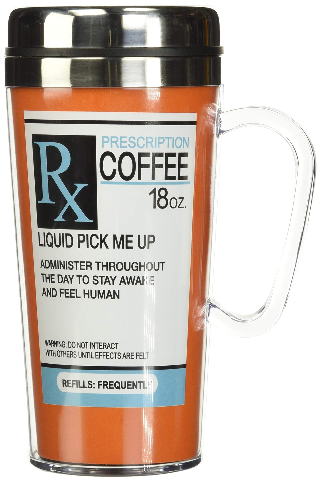 - Insulated Travel Mug - Prescription Coffee Cup - Coffee Lovers Gift - Funny...