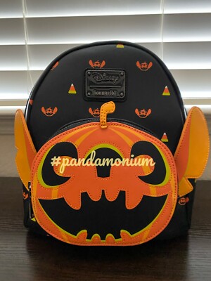 Loungefly Stitch Pumpkin Halloween Mini Backpack NEW