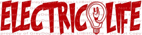 Electric Life Design B Light Bulb Vinyl Decal Electric Construction Sticker Auto - Picture 3 of 24