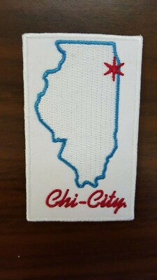 Chi-City Apparel State of Illinois/City of Chicago Iron On Patch