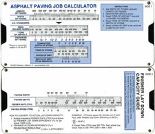 Asphalt Paving Job Calculator Slide Rule