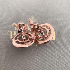 Vivienne Westwood Earrings Tiny Orb Pink Gold Old NO BOX Accessories