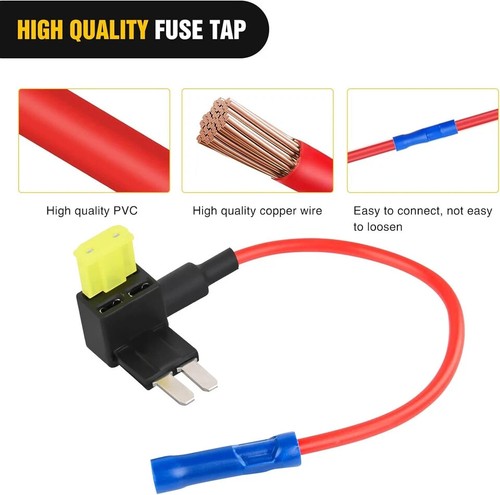 10 Pack Micro 2 Fuse TAP 12V Car Add a Circuit ATR Blade Fuse Adapter with 20A F - Picture 2 of 6