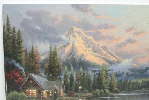 Thomas Kinkade Lakeside Hideaway 16x20 G/P Canvas 223/1100 - Picture 2 of 23