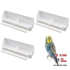 Bird Feeder for Cage, 3 Pack Bird Water Dispenser Hanging Plastic Feeder with