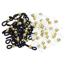 Eyeglass Chain Connector Retainer 60pcs Strap Holder Chain End Loop Bead Gold