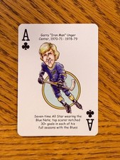 Garry Unger - Hero Decks caricature playing card - St. Louis Blues