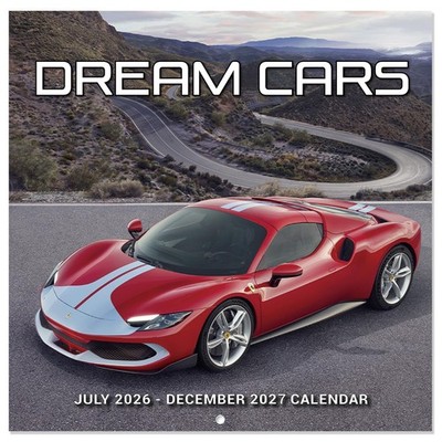 Wall Calendar 2026-2027 - Cars from Jul. 2026 to Dec. 2027, multi 