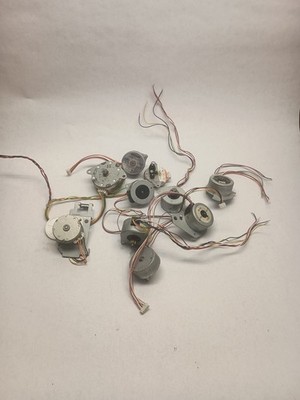 Lot Of 10 Stepper Motors (5) 4 Wire, (5) 6 Wire - OKI, NMB, Mitsumi, FDK