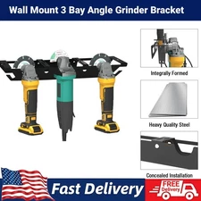 Angle Grinder Holder 3 Bay Angle Grinder Rack Easy to Install Wall Mount Bracket
