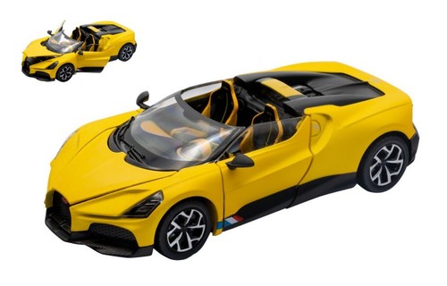 MODELLINO AUTO STATICO RE.EL.TOYS BUGATTI MISTRAL GIALLO MODELLISMO SCALA 1:32 - Foto 4 di 4