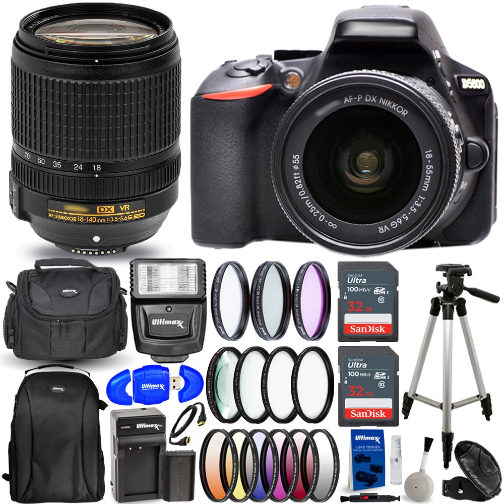 Nikon D5600 DSLR Digital SLR Camera with 18-55mm Lens - Black for