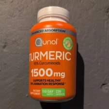 Turmeric Root Extract 1500 Mg Vegetarian Capsules 220 Count with Ginger 