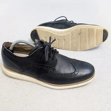 Cole Haan OriginalGrand Mens Size 11M Black Leather Wingtip Oxfords Shoes C26469