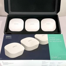 Eero Dual Band Mesh Wi Fi Network System 5000 sq ft 3 Pack Model J010311