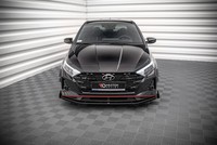 Front StoßStange Flaps Passend FüR Hyundai I20 N Mk3 Schwarz Hochglanz
