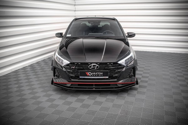 Front StoßStange Flaps Passend FüR Hyundai I20 N Mk3 Schwarz Hochglanz-image