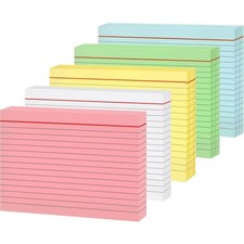 Karteikarten A6, linierte Lernkarten, Vokabeln, Notizen, Schule, 250 Stück, V...