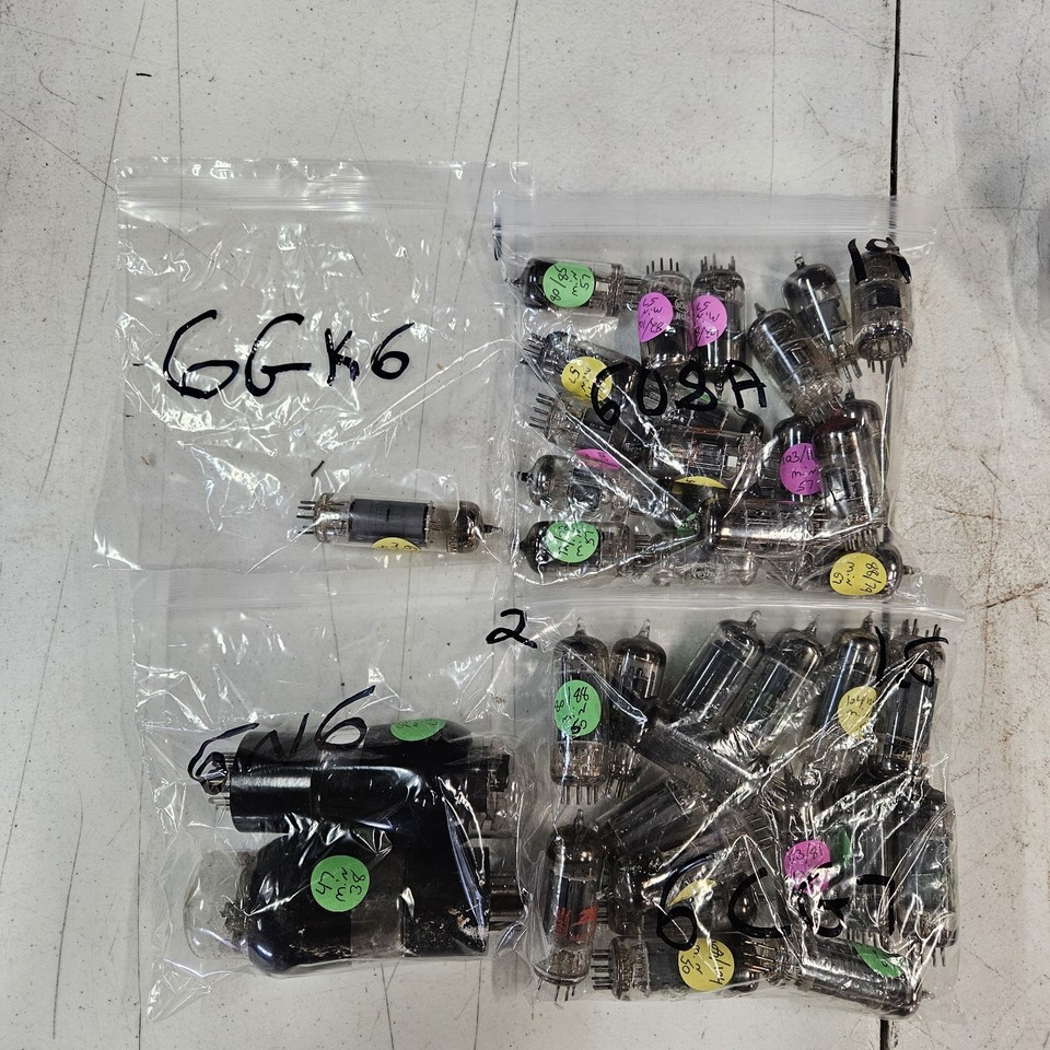 Lot of 227 TV-7A Tested Amp Radio Vacuum Tubes 12AX7 6V6 12AU7 5U4 6BQ5 ...