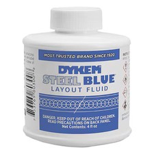 Dykem 80300 Layout Fluid Steel Blue 4 Fl Oz Brush Cap Bottle Blue Dykem 80300 Layout Fluid Steel Blue 4 Fl Oz Brush Cap Bottle Blue