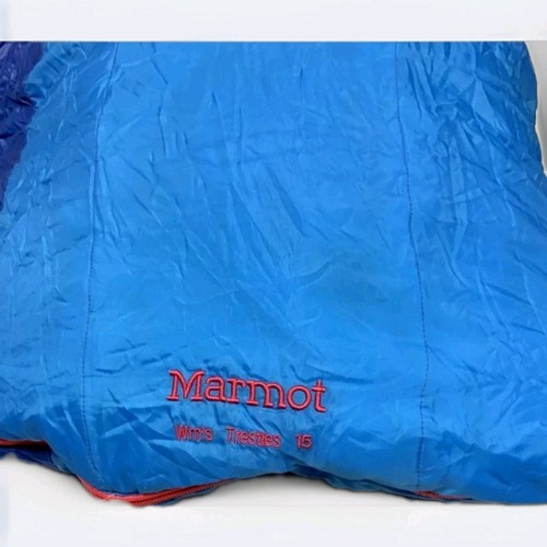 Marmot Trestles Sleeping Bag - 15 Reg. - Blue Women's up to 5’6 With Pillow - Picture 5 of 5