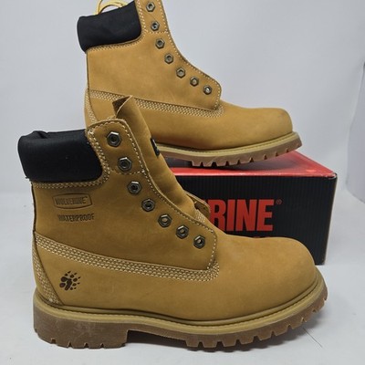 NIB Wolverine Mens Work Boots Size 8 Soft Toe Thinsulate Waterproof Tan Suede