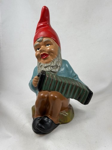 Heissner Vintage Gnome Original Label Accordion W. Germany Vintage Terra Cotta
