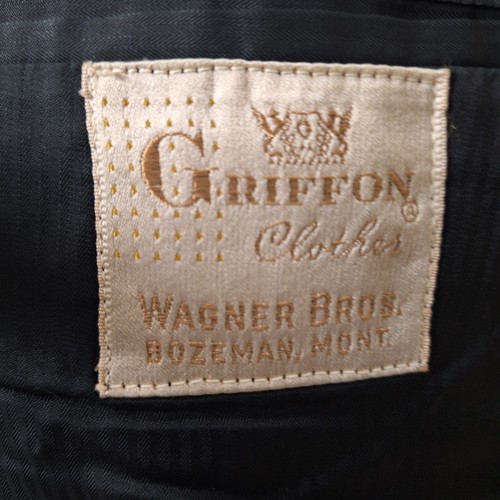 1960s Griffin Clothes 2 Piece Suit Mens 40r 32X30 Black Stripe 3 Button SV - Picture 8 of 12