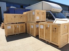 Wooden crates for shipping