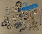 50+ pc LOT VINTAGE COSTUME JEWELRY PINS NECKLACES RINGS LOCKET ETC. SOME SIGNED