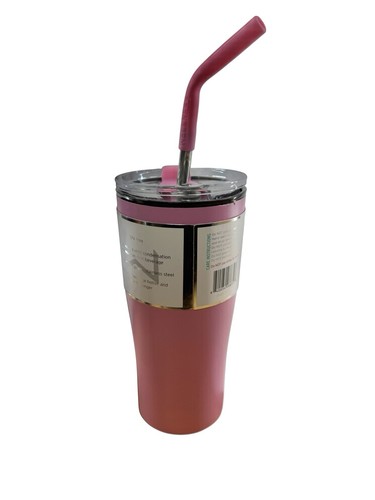 PINK Wellness Stainless Steel 20 oz Black Drink Tumbler Double Wall - NEW - Picture 2 of 2