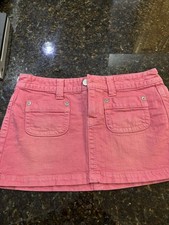 Aeropostale Denim Low rise Mini Skirt Pink Pockets Sz 5-6 EUC