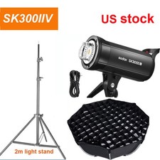 Godox SK300IIV Strobe Flash Monolight 120cm Softbox Bowens,2m light stand KIT