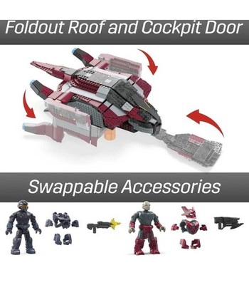 Halo Infinite Toy Building Sets, Banished Phantom Aircraft with