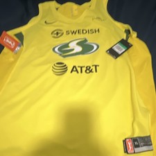 Nike Seattle Storm Breanna Stewart #30 WNBA Jersey Yellow Green XL
