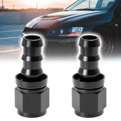2pcs 6061 Aluminum AN10 Straight Push Lock Hose Fitting End for Car Fuel Line