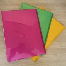 Kokuyo Clear File Display Book A4 20 Pocket Set Of 3 Japan Pink Green Yellow