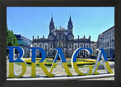 Stadt Braga Gerahmtes Wandbild Poster Leinwanddruck Bild