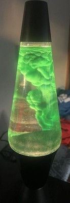 1996 Lava Lamp Model 8419 Midnight Series With Original Box Lime Green & Clear
