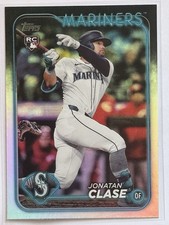 2024 Topps Update Series Jonatan Clase RC Rainbow Foil Seattle Mariners