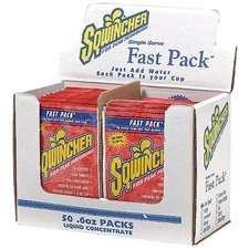 Sqwincher 159015305 Sports Drink Liquid Concentrate 0.6 Oz., Fruit Punch, Pk50