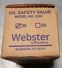 Webster Bio Oil Safety Valve. OSV38
