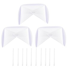 White Nurse Hat Headband 3 Pack Nurse Cap Costume with 10 Pins Party
