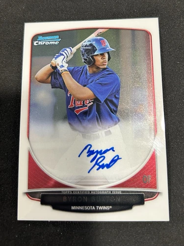 2013 BOWMAN CHROME BYRON BUXTON #BCP-BB 1ST PROSPECT AUTO AUTOGRAPH TWINS