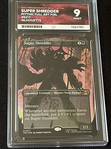Super Shredder Mythic Full Art Foil Teenage Mutant Ninja Turtles MTG Ace 9 Grade