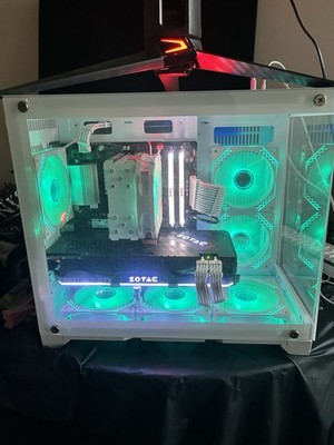 ZOTAC GeForce RTX Gaming Tower Desktop PC, RGB Lighting, White, Windows 10