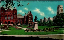 Vintage Ontario Provincial Parliament Buildings Toronto Postcard VB Bond