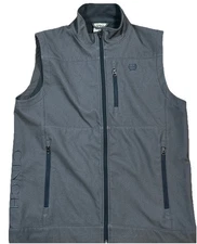Cinch Bonded Vest Mens M Full Zip Black Spellout Concealed Carry Fleece Pockets