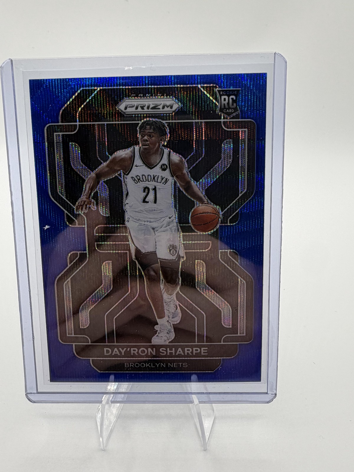 2021 Panini Prizm Day’Ron Sharpe #281 Blue Wave Tmall Asia Exclusive RC Nets