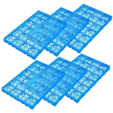 6 Pcs Plastic Pallet for Basement Storage Hdpe 23.6 x 11.8 x 1.2 Inches